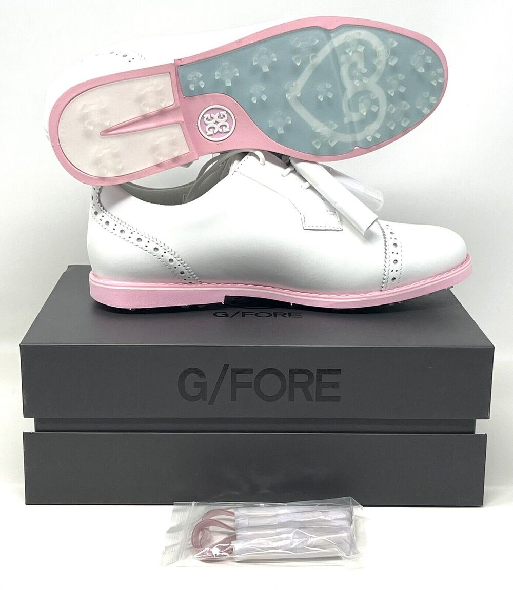 G/FORE Cap Toe Gallivanter Shoes G4 WHT PINK BLUSH Women’s 8.5 G4LF22EF04 Ladies